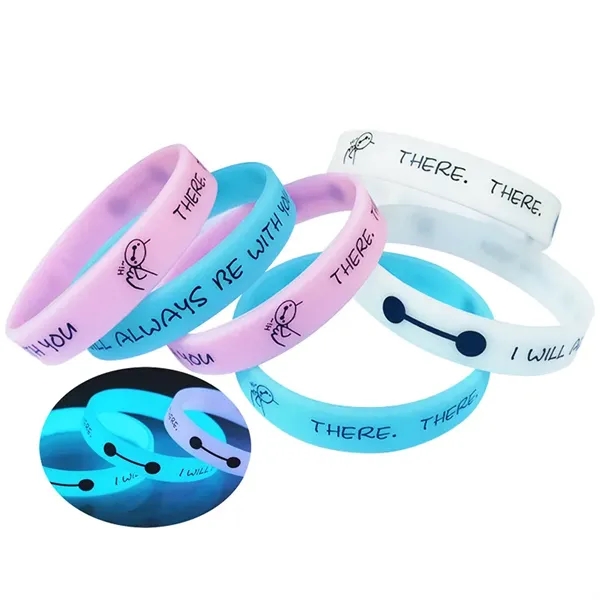 Custom Glow in the Dark Silicone Wristbands - Custom Glow in the Dark Silicone Wristbands - Image 3 of 4