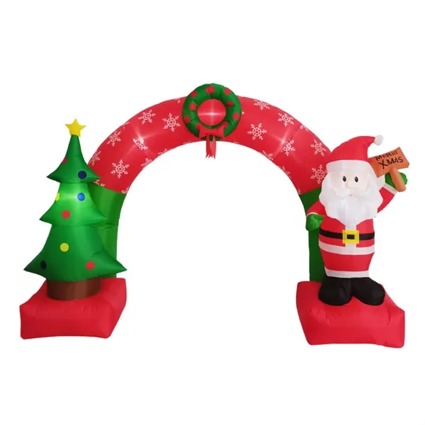 Christmas Inflatable Santa Snowman Archway Outdoor Decoratio - Christmas Inflatable Santa Snowman Archway Outdoor Decoratio - Image 0 of 4