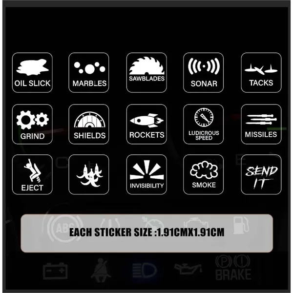 Control Dash Button Stickers - Control Dash Button Stickers - Image 1 of 5