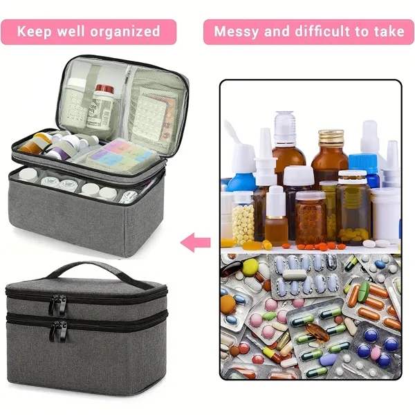 Portable Medical First Aid Kit Storage Case with Handle - Portable Medical First Aid Kit Storage Case with Handle - Image 1 of 5