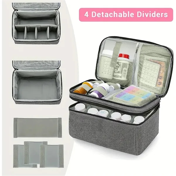 Portable Medical First Aid Kit Storage Case with Handle - Portable Medical First Aid Kit Storage Case with Handle - Image 2 of 5