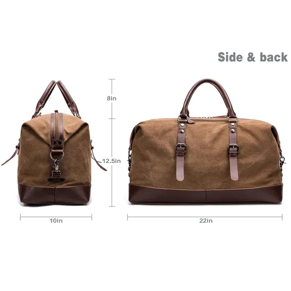 Canvas Leather Duffle Bag - Canvas Leather Duffle Bag - Image 1 of 4