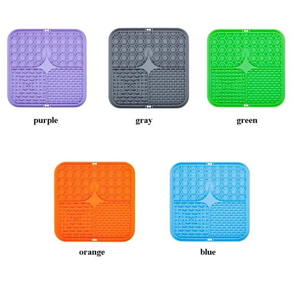 Silicone Pet Dog Feeding Lick Mat - Silicone Pet Dog Feeding Lick Mat - Image 1 of 4
