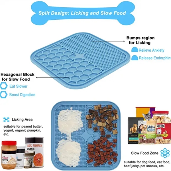 Silicone Pet Dog Feeding Lick Mat - Silicone Pet Dog Feeding Lick Mat - Image 3 of 4