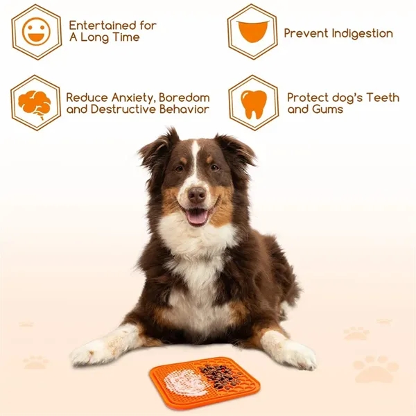 Silicone Pet Dog Feeding Lick Mat - Silicone Pet Dog Feeding Lick Mat - Image 4 of 4
