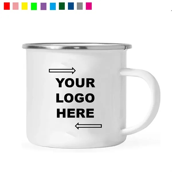Custom Printed Logo Enamel Mug - Custom Printed Logo Enamel Mug - Image 0 of 4