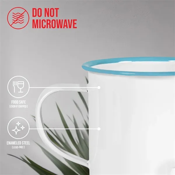 Custom Printed Logo Enamel Mug - Custom Printed Logo Enamel Mug - Image 2 of 4