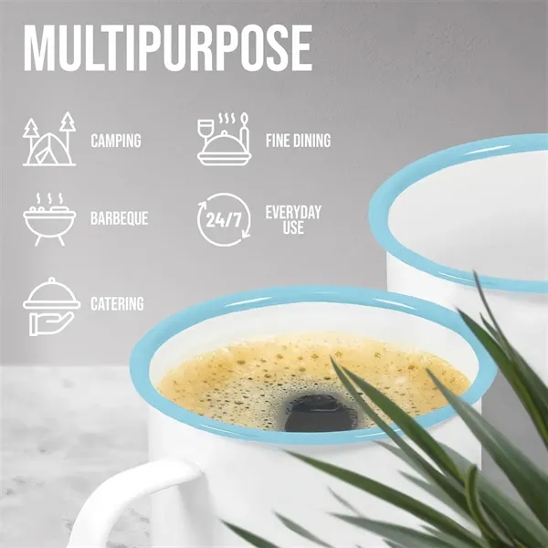 Custom Printed Logo Enamel Mug - Custom Printed Logo Enamel Mug - Image 3 of 4