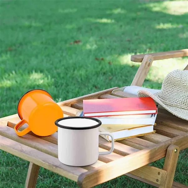 Custom Printed Logo Enamel Mug - Custom Printed Logo Enamel Mug - Image 4 of 4