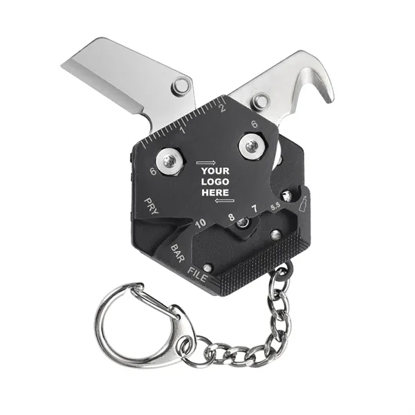 9-in-1 Hexagonal Survival Keychain Tool - 9-in-1 Hexagonal Survival Keychain Tool - Image 0 of 5