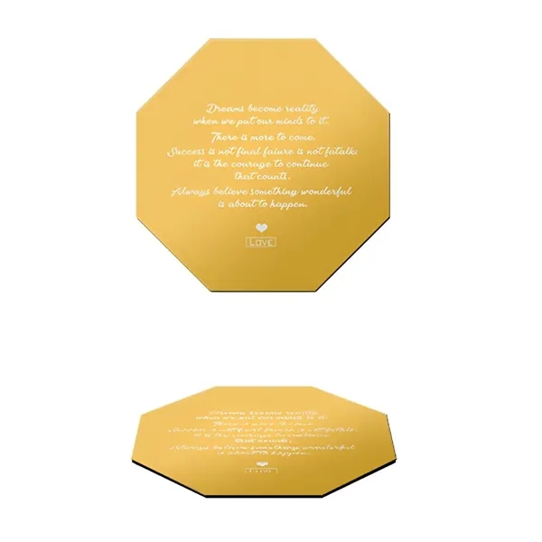 Gold Stainless Steel with EVA Base Coaster - Gold Stainless Steel with EVA Base Coaster - Image 3 of 6