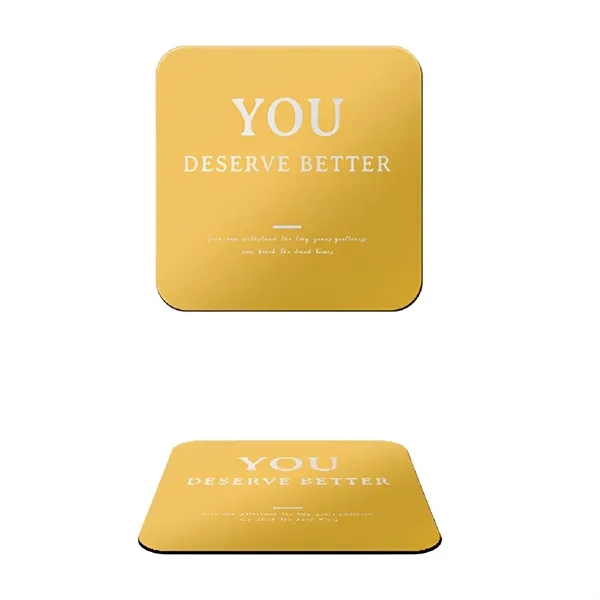 Gold Stainless Steel with EVA Base Coaster - Gold Stainless Steel with EVA Base Coaster - Image 5 of 6