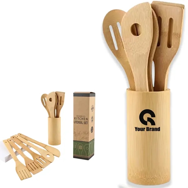Home Use Healthy Bamboo kitchen Utensil Set With Packing Box - Home Use Healthy Bamboo kitchen Utensil Set With Packing Box - Image 0 of 2