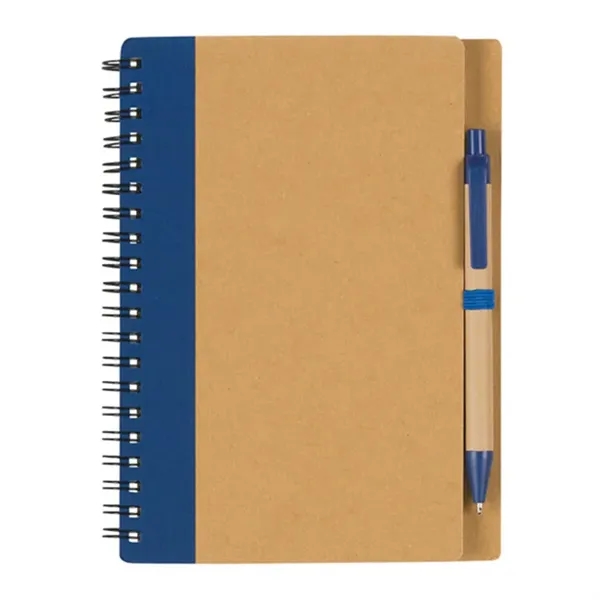 Eco-friendly Spiral Notebook With Pen - Eco-friendly Spiral Notebook With Pen - Image 1 of 5