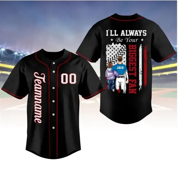 Custom Dye Sublimated Full Button Baseball Jersey - Custom Dye Sublimated Full Button Baseball Jersey - Image 1 of 2