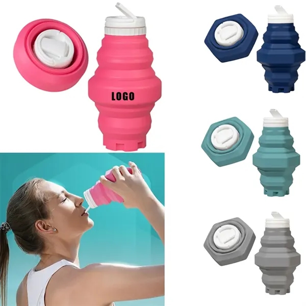 17oz Silicone Foldable Water Bottle - 17oz Silicone Foldable Water Bottle - Image 0 of 0