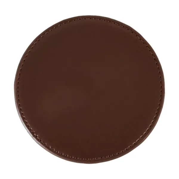 Faux Leather Coaster Round - Faux Leather Coaster Round - Image 4 of 4