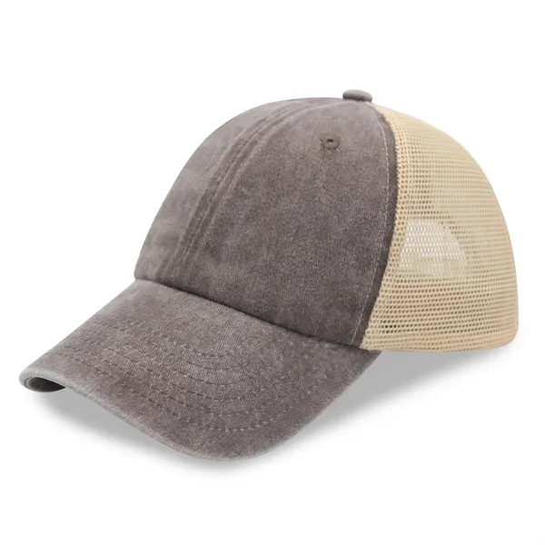 6 Panel Low Profile Trucker Cap Soft Comfortable Mesh back - 6 Panel Low Profile Trucker Cap Soft Comfortable Mesh back - Image 18 of 18