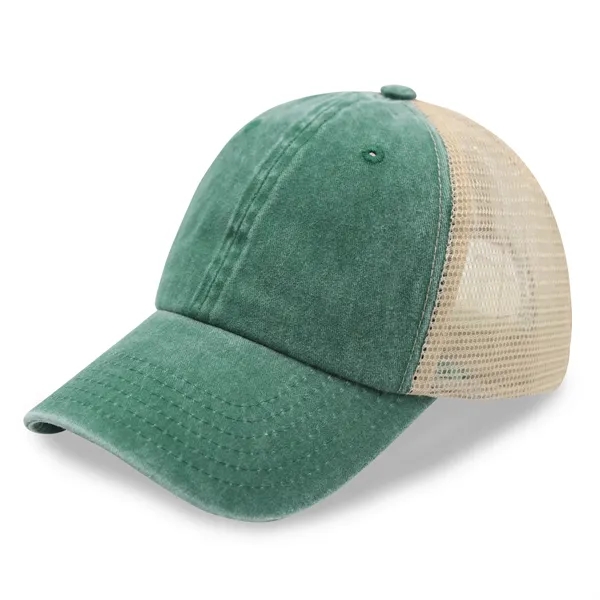 6 Panel Low Profile Trucker Cap Soft Comfortable Mesh back - 6 Panel Low Profile Trucker Cap Soft Comfortable Mesh back - Image 8 of 18