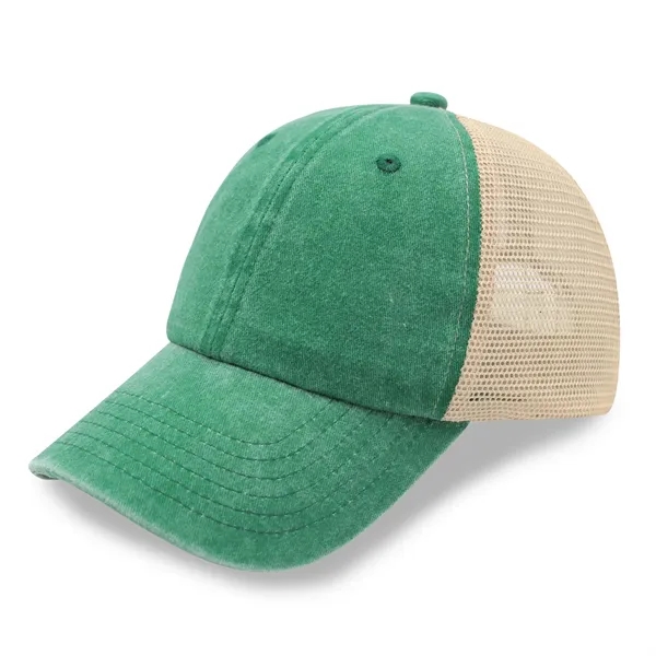 6 Panel Low Profile Trucker Cap Soft Comfortable Mesh back - 6 Panel Low Profile Trucker Cap Soft Comfortable Mesh back - Image 10 of 18