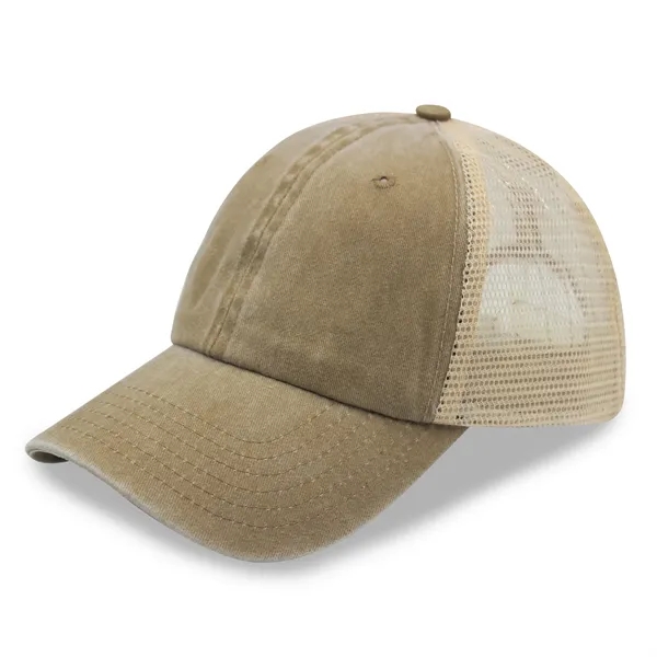 6 Panel Low Profile Trucker Cap Soft Comfortable Mesh back - 6 Panel Low Profile Trucker Cap Soft Comfortable Mesh back - Image 11 of 18