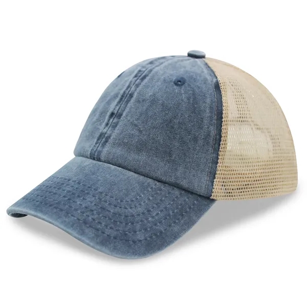 6 Panel Low Profile Trucker Cap Soft Comfortable Mesh back - 6 Panel Low Profile Trucker Cap Soft Comfortable Mesh back - Image 13 of 18