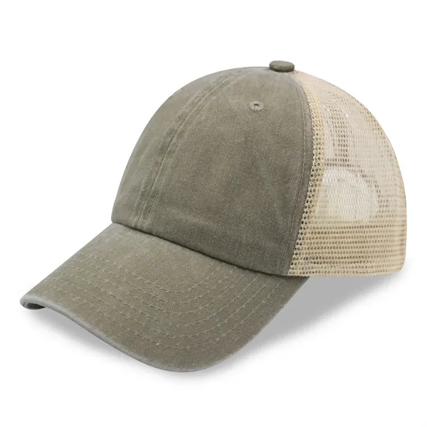 6 Panel Low Profile Trucker Cap Soft Comfortable Mesh back - 6 Panel Low Profile Trucker Cap Soft Comfortable Mesh back - Image 15 of 18