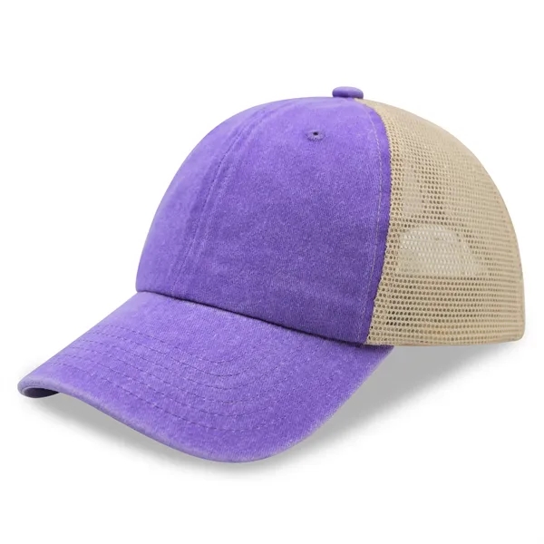 6 Panel Low Profile Trucker Cap Soft Comfortable Mesh back - 6 Panel Low Profile Trucker Cap Soft Comfortable Mesh back - Image 17 of 18
