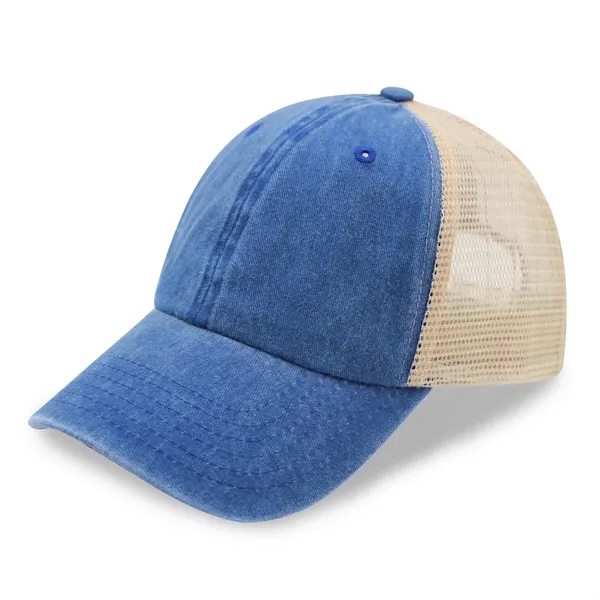 6 Panel Low Profile Trucker Cap Soft Comfortable Mesh back - 6 Panel Low Profile Trucker Cap Soft Comfortable Mesh back - Image 6 of 18