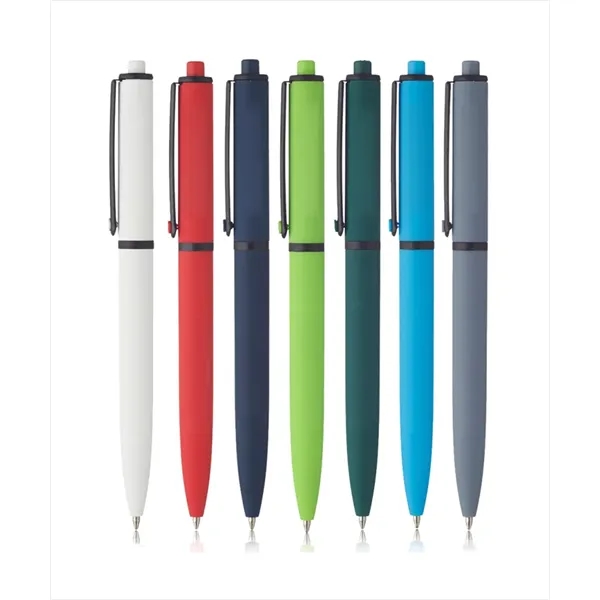 Union Printed - Solid Rubber Coated Plastic Ballpoint Pens - Union Printed - Solid Rubber Coated Plastic Ballpoint Pens - Image 1 of 1