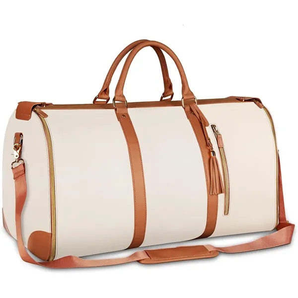 Foldable Leather Travel Duffel Bags - Foldable Leather Travel Duffel Bags - Image 2 of 4