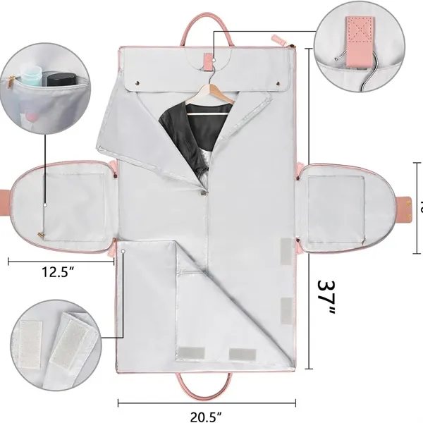Foldable Leather Travel Duffel Bags - Foldable Leather Travel Duffel Bags - Image 3 of 4