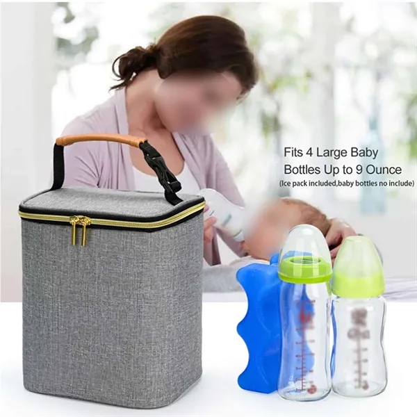 Portable Camp Lunch Baby Bottle Cooler Bag with Ice Pack - Portable Camp Lunch Baby Bottle Cooler Bag with Ice Pack - Image 4 of 4