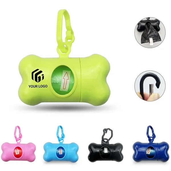 Pet Supply Bone Shaped Poop Bag Dispenser with Portable Hook - Pet Supply Bone Shaped Poop Bag Dispenser with Portable Hook - Image 0 of 4
