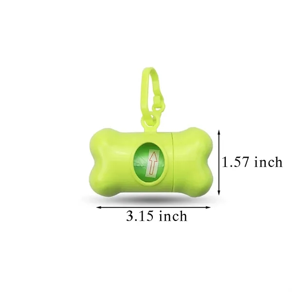 Pet Supply Bone Shaped Poop Bag Dispenser with Portable Hook - Pet Supply Bone Shaped Poop Bag Dispenser with Portable Hook - Image 1 of 4