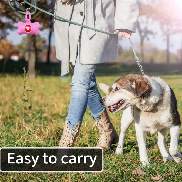 Pet Supply Bone Shaped Poop Bag Dispenser with Portable Hook - Pet Supply Bone Shaped Poop Bag Dispenser with Portable Hook - Image 4 of 4