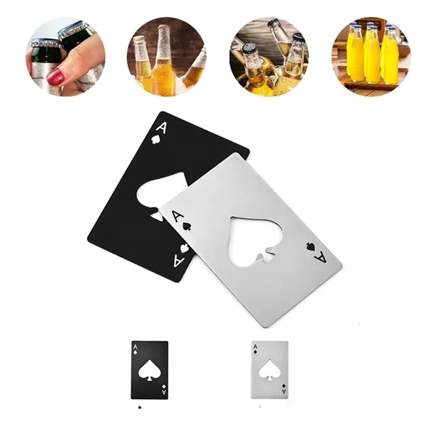 Ace of Spades Playing Card Bottle Opener - Ace of Spades Playing Card Bottle Opener - Image 0 of 8