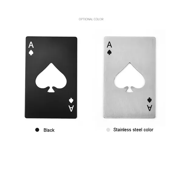 Ace of Spades Playing Card Bottle Opener - Ace of Spades Playing Card Bottle Opener - Image 1 of 8