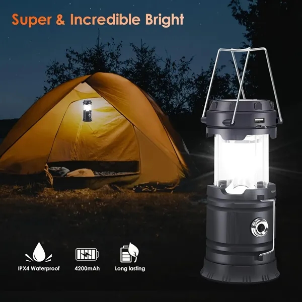 Solar Rechargeable Lantern Flashlight - Solar Rechargeable Lantern Flashlight - Image 4 of 6