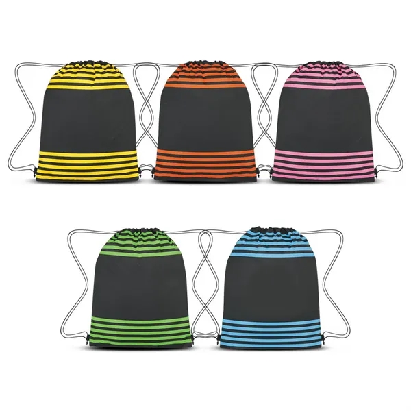 Neon Striped Drawstring Sports Pack - Neon Striped Drawstring Sports Pack - Image 1 of 1