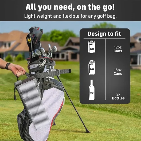 Portable Slim Beer Drinks Can Cooler and Ice Pack Golf Bag - Portable Slim Beer Drinks Can Cooler and Ice Pack Golf Bag - Image 4 of 4