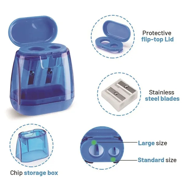 Colored Manual Hand Held Small Compact Pencil Sharpener - Colored Manual Hand Held Small Compact Pencil Sharpener - Image 4 of 5