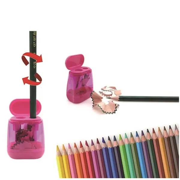 Colored Manual Hand Held Small Compact Pencil Sharpener - Colored Manual Hand Held Small Compact Pencil Sharpener - Image 5 of 5