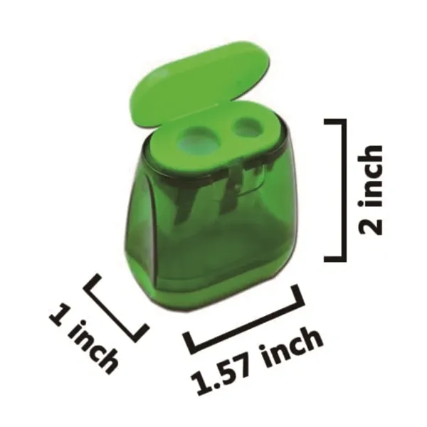 Colored Manual Hand Held Small Compact Pencil Sharpener - Colored Manual Hand Held Small Compact Pencil Sharpener - Image 1 of 5