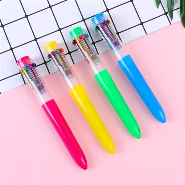 10 in 1 Multicolor Retractable Ballpoint Pen - 10 in 1 Multicolor Retractable Ballpoint Pen - Image 3 of 3