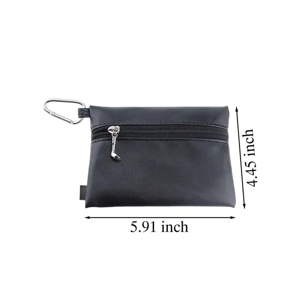 Portable Professional Zippered Golf Tee Pouch with Carabiner - Portable Professional Zippered Golf Tee Pouch with Carabiner - Image 1 of 4