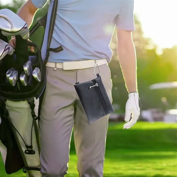 Portable Professional Zippered Golf Tee Pouch with Carabiner - Portable Professional Zippered Golf Tee Pouch with Carabiner - Image 3 of 4