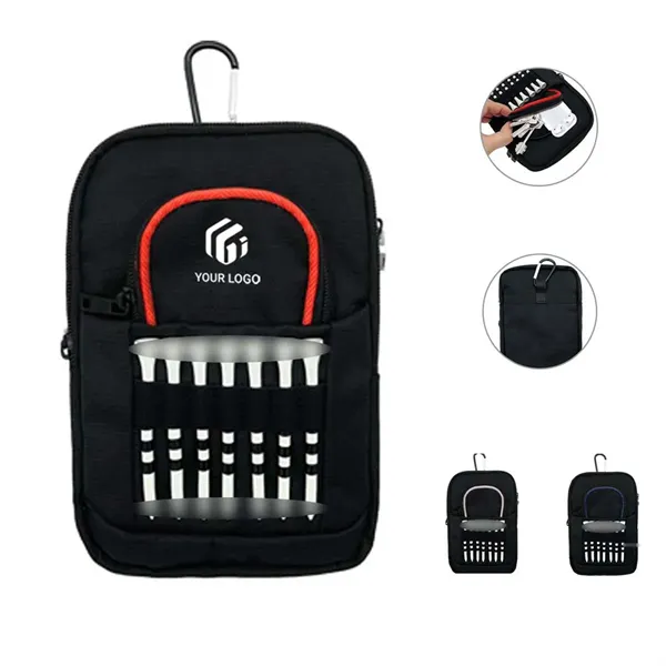 Portable Golf Ball Bag Pouch with Clip Multiple Pockets - Portable Golf Ball Bag Pouch with Clip Multiple Pockets - Image 0 of 4