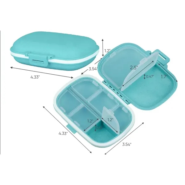 8 Compartments Portable Pill Case - 8 Compartments Portable Pill Case - Image 1 of 4