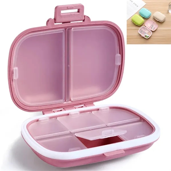 8 Compartments Portable Pill Case - 8 Compartments Portable Pill Case - Image 0 of 4